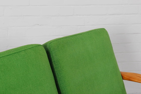 3-seater Sofa Vintage 60s Mid Century Couch 70s design – Knoll, 3-5 seaters, Wood, Mid Century Modern (photo 9 of 14)