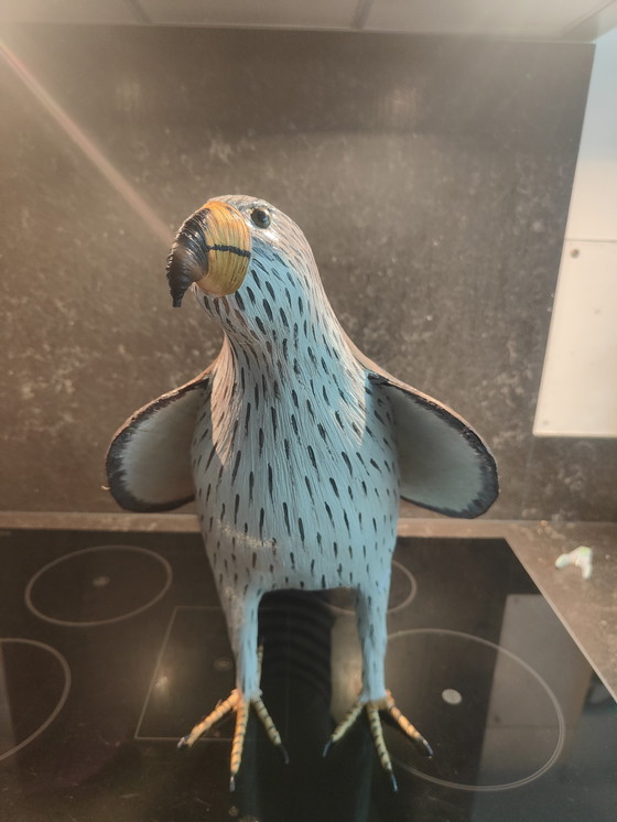 Image 1 of Águila perdicera/águila halcón elaborada con fibras naturales,
