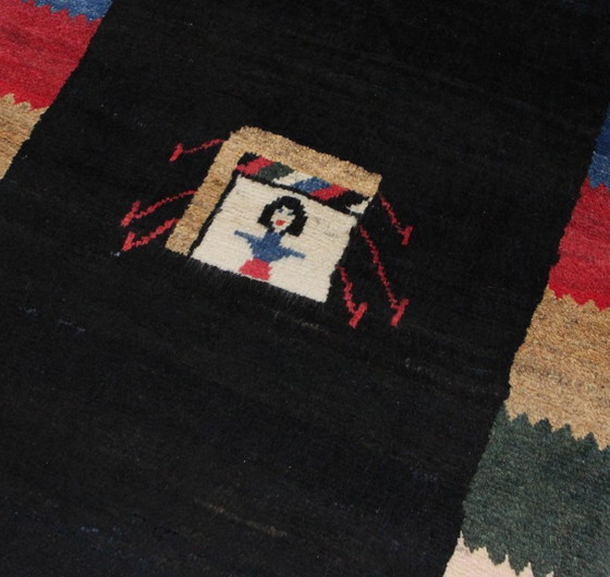 Image 1 of Original Persian carpet Gabbeh Ghashghai Oriental carpet 154 cm x 105 cm Old Natural