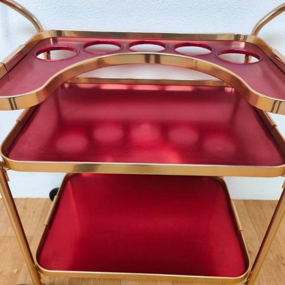 Image 1 of Vintage Barcart trolley drinks cart serving trolley Kaymet 