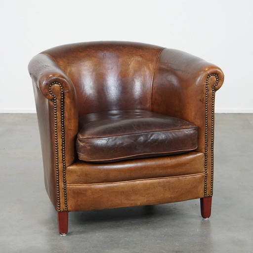 Fauteuil club en peau de mouton