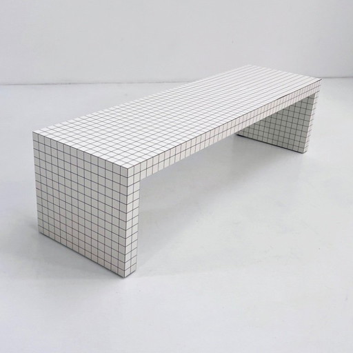 Quaderna Bench or Low Console Table by Superstudio for Zanotta, 1970s