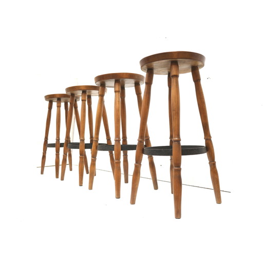 4x tabouret de bar vintage