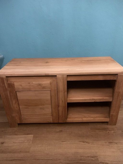 Massief teakhouten tv-meubel
