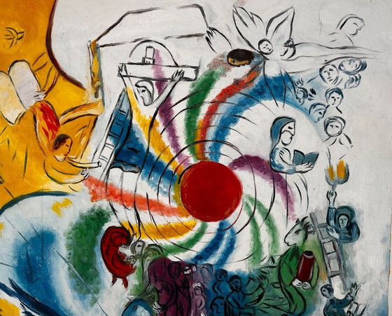 Image 1 of Marc Chagall - La Création de l'Homme - Oil on canvas (rolled)