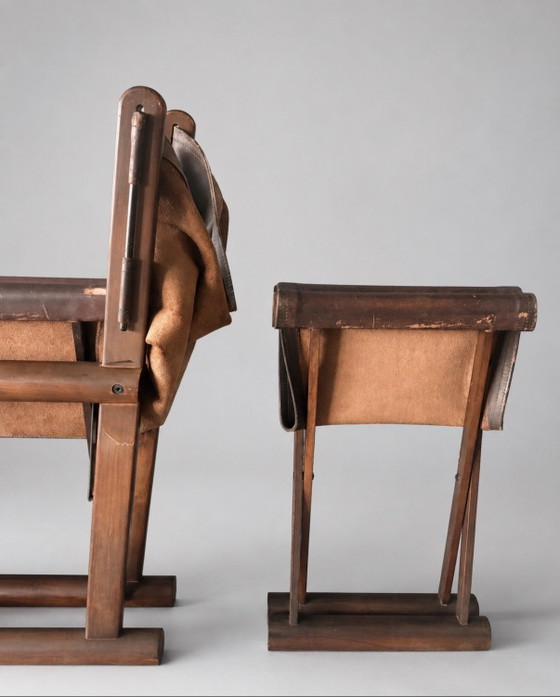 Image 1 of 2x Vintage PL22 Chairs + Ottoman by Hauner & Eisler, ca60s