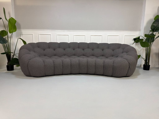 Canapé design en tissu gris Bubble 5 places Roche Bobois