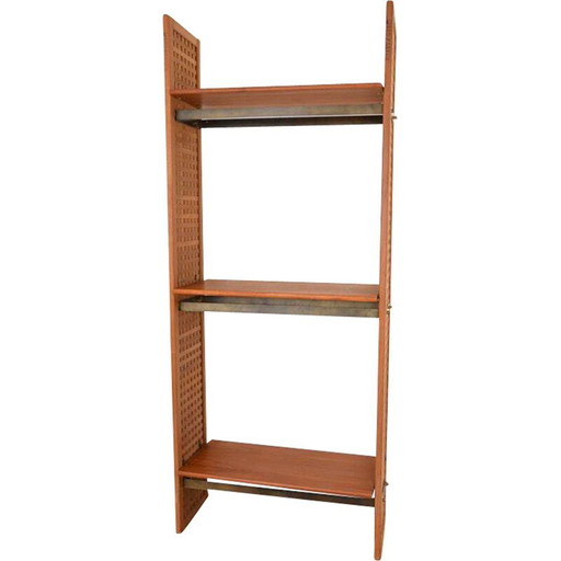 Etagère vintage modulaire en teck et métal