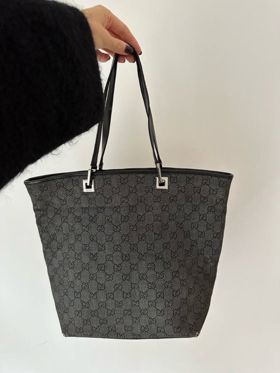 Image 1 of Bolso de lona gris de Gucci
