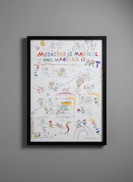 Image 1 of Schlote, Wilhelm - Medicine is magical and magical is ART - dessin de conception original - UNIKAT signé