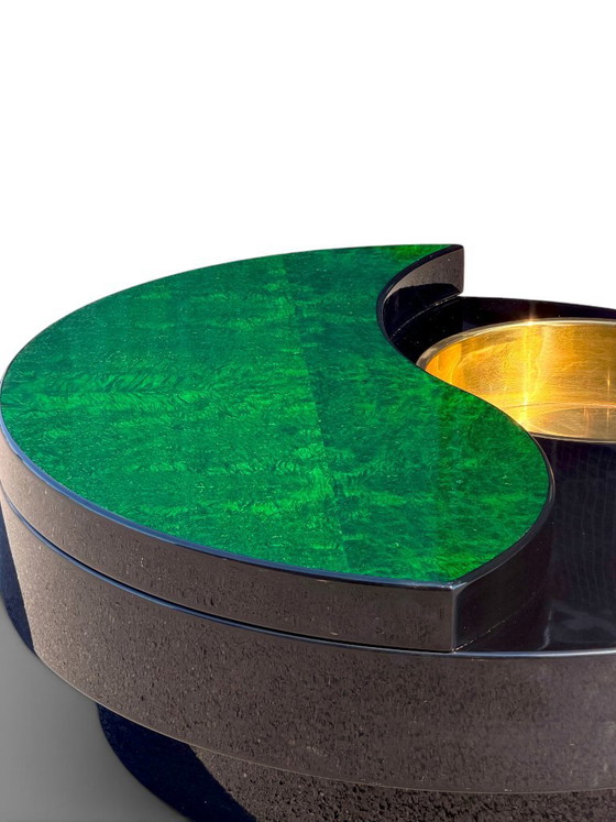 Yin Yang Willy Rizzo rotating coffee table, brass, 1970s – Wood (photo 11 of 17)