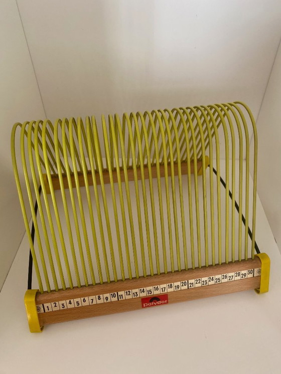 Image 1 of Supporto per dischi in vinile vintage Polydor – Stile moderno di metà secolo