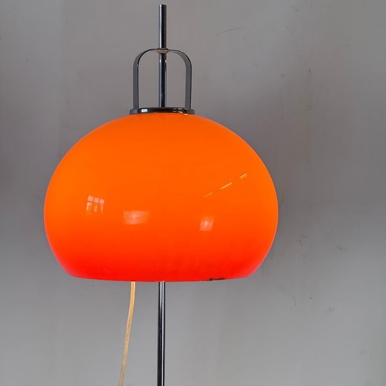 Image 1 of Harvey Guzzini "Lucerna" Floor Lamp, Orange, 1960s – Italian Design
