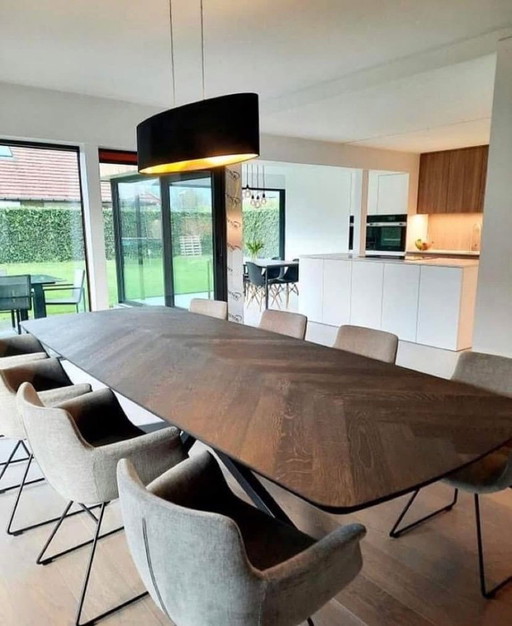 Herringbone oak table 280x110cm