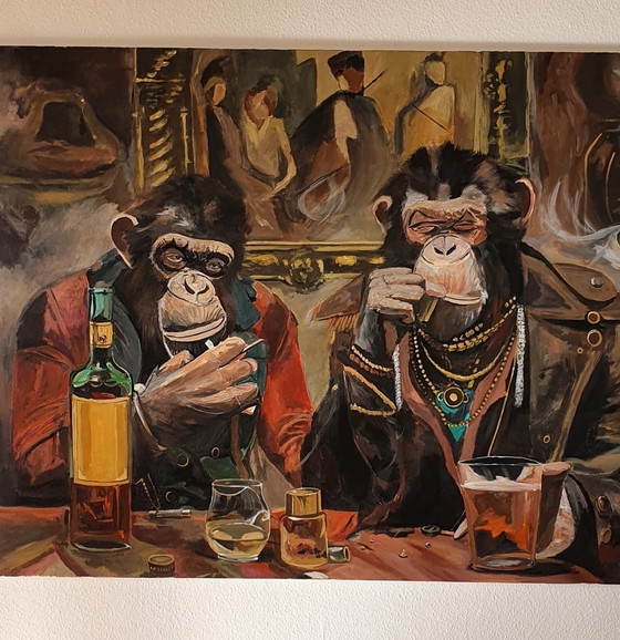 Image 1 of Trois singes dans le bar