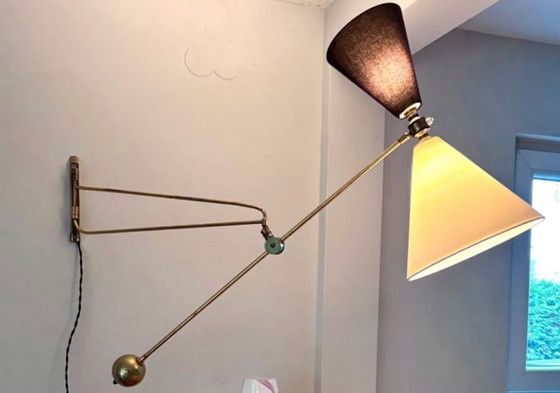 Image 1 of Robert Mathieu (Attribué à) Applique murale Lampe pivotante