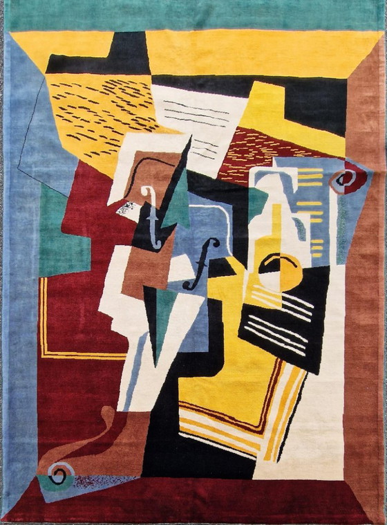 Alfombra Juan Gris Violín y Cristal – Terciopelo de lana anudado a mano sobre algodón – 280x200cm – Wool (photo 7 of 9)
