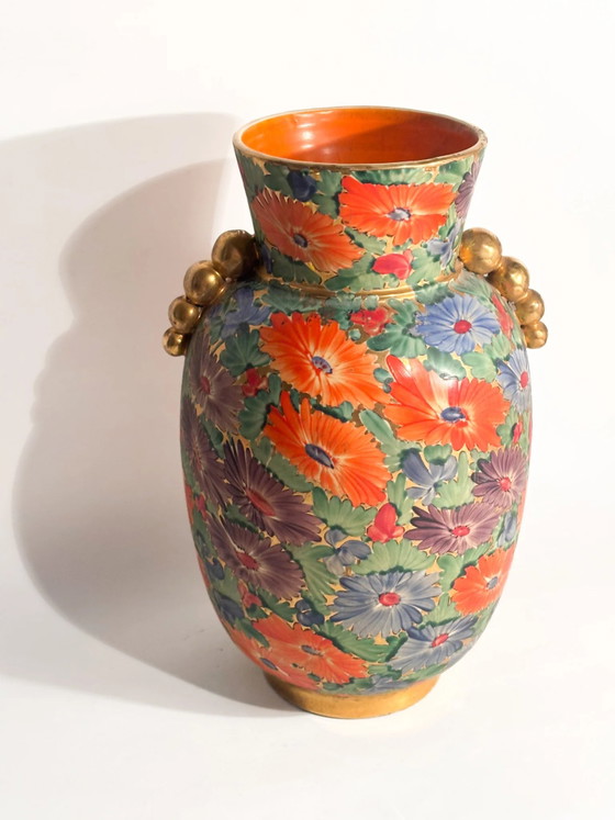 Art Deco Vase F.A.C.I. Ceramics Civita Castellana 1940s (photo 7 of 13)