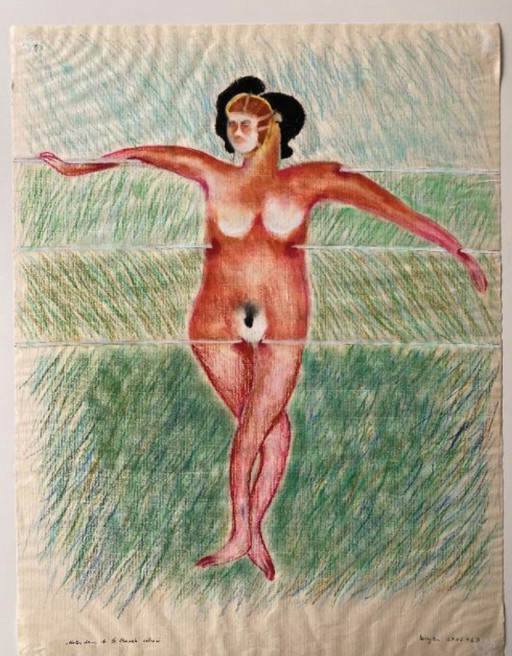 Breyten Breytenbach, dipinto originale 1967. Bonnievale, Africa, Francia.