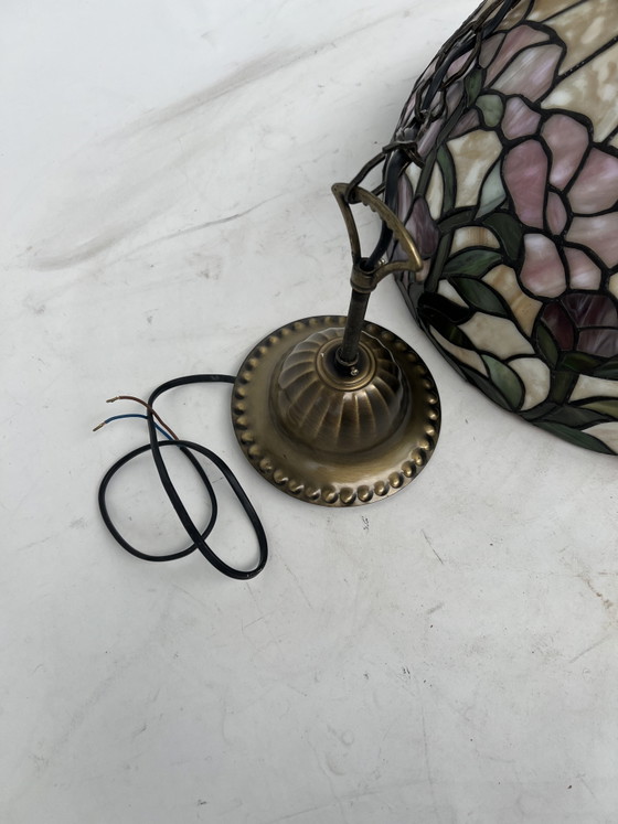 Vintage Tiffany Hanglamp – Verlichting, Glass, Metal (photo 2 of 5)
