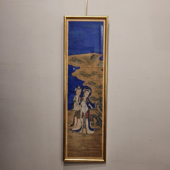 Image 1 of Gouache on parchment “Geishas”, Qing Dynasty, circa 1780 – China