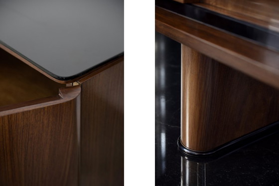 Image 1 of Vintage Rare Large French Art Deco Walnut Buffet, 1920s