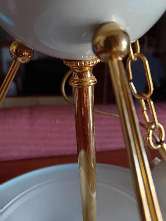 Rare Vintage Fabbianb Chandelier – Metal, Glass (photo 5 of 5)
