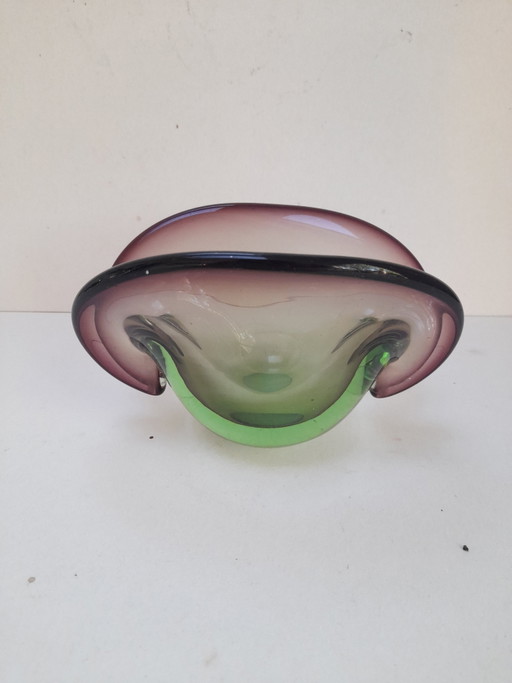 Sommerso Murano Seashell Trinket Tray – decoratieve objecten, Murano Glass