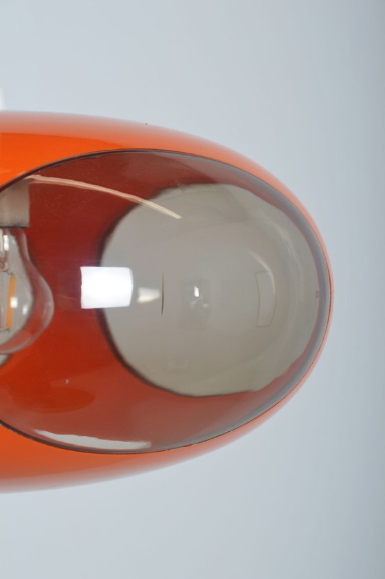 Image 1 of Space age UFO pendant lamp 'Bug Eye' (orange) by Massive, 1970s