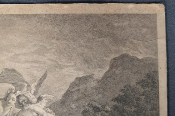 Grabado del siglo XVIII tardío según Charles De La Fosse, de Louis-Simon Lempereur, El Rapto de Proserpina (photo 10 of 11)
