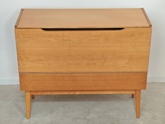 Opbergkist met deksel / minibar van Landsman / Nepozitek 1960 – Opbergkast, Wood, Mid Century Modern (photo 5 of 24)