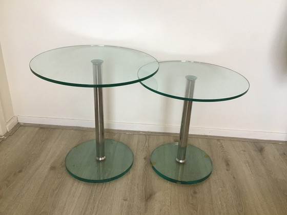 Set de Mesas Auxiliares Diseño Metaform – Glass, Chrome (photo 6 of 7)