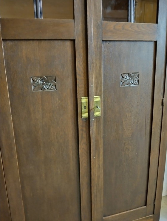 Image 1 of Kleiner Art-Deco-Kleiderschrank, Sideboard, Vitrine