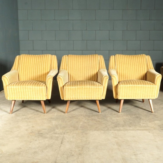 Image 1 of Vintage seating area/group – velvet – 1960s