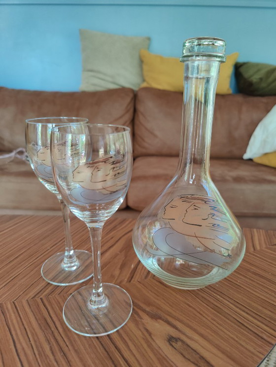 Set di 3 caraffe in vetro vintage Luminarc France anni '70. – Bicchieri e caraffe, Glass (photo 6 of 11)