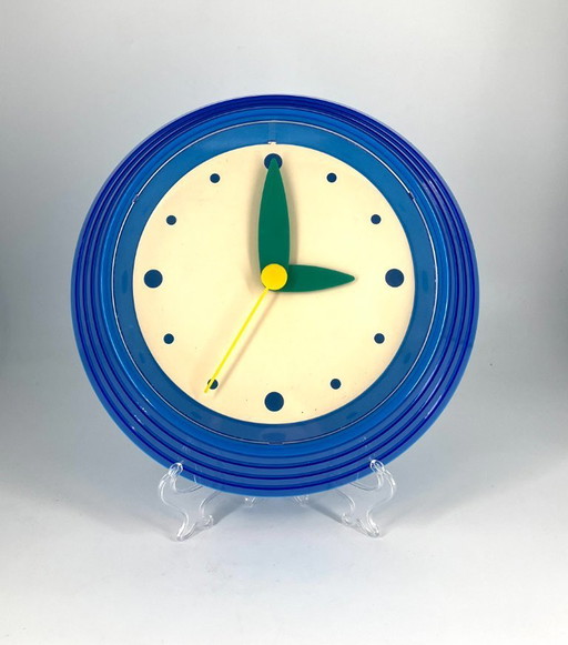 Vintage IKEA wall clock "Fräs" - Memphis Milano Style - Postmodern Design - 1990s