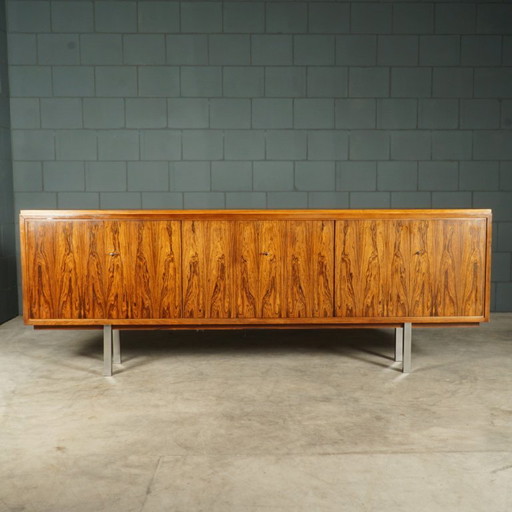 Exclusive Vintage Sideboard/Dressoir XXL – Rosewood – 1960s – Chrome