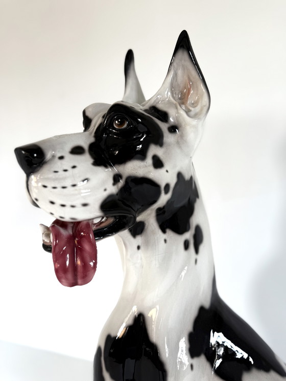 Image 1 of Vintage XXL Italiaans keramieken Deense dog ‘60