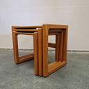 Vintage Danish mimi set nestling tables tables d'appoint en teck