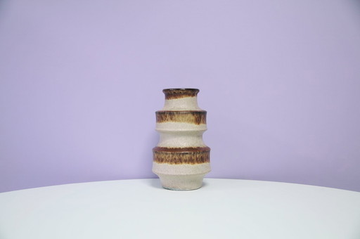 brown & beige pagoda West Germany vase