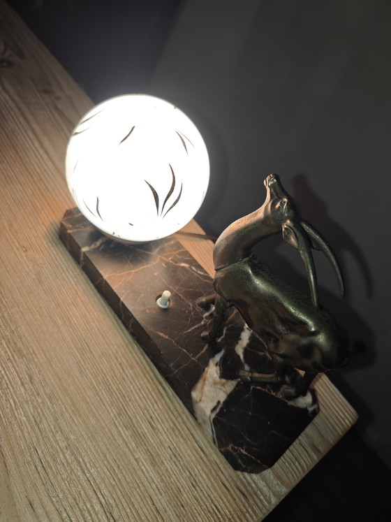 Image 1 of Art Deco Gazelle Lamp