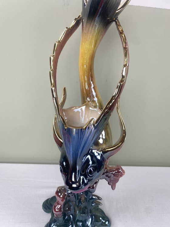 Image 1 of Large Vintage Fish Vase