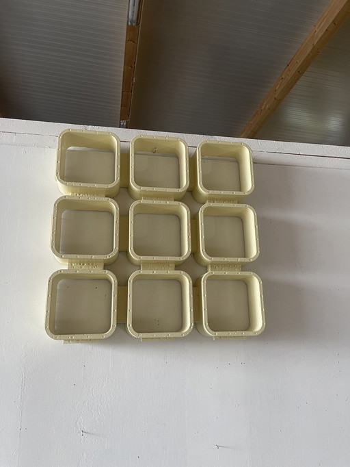 Space age wall shelf orig 70s design plaster