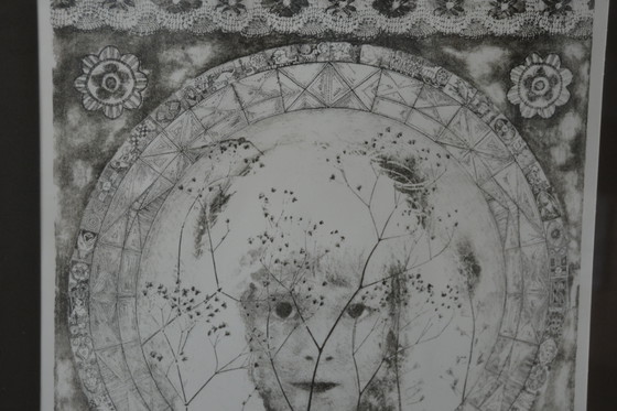 Image 1 of Lithograph by H.D.F. v.d. Bos / v.d Molen ( Reina )