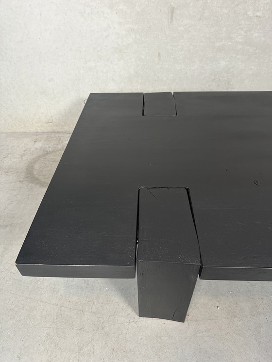 Image 1 of Table basse vintage Japandi en chêne