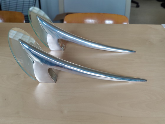 Image 1 of Set (2) di lampade da parete Alien, di Joan Auger per Metalarte anni '80