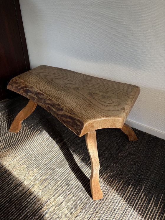 Image 1 of  Vintage massief houten bijzettafel l71cm