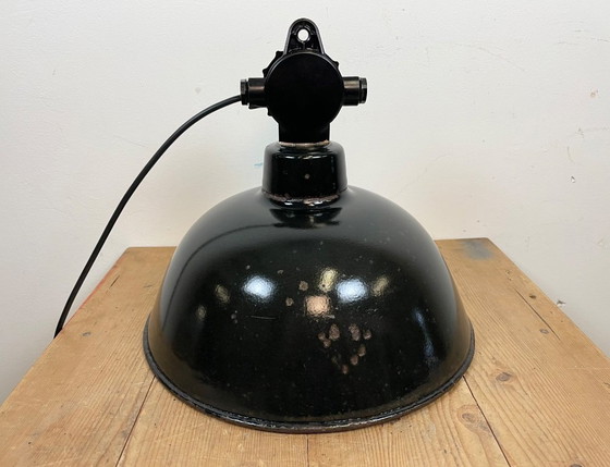 Image 1 of Lampe de l'usine d'émail est-allemande LBD Veb Leuchtenbau Dresden, années 1950