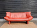 Leolux Tango | Divano a 3 posti | Pelle rossa | Stile vintage