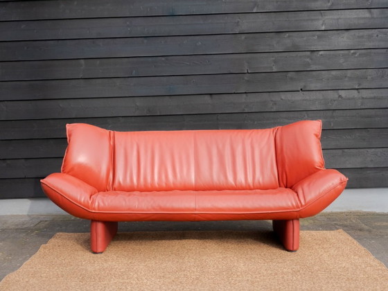 Image 1 of Leolux Tango | Canapé design 3 places | Cuir rouge | Vintage